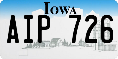 IA license plate AIP726