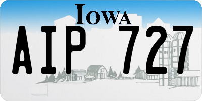IA license plate AIP727