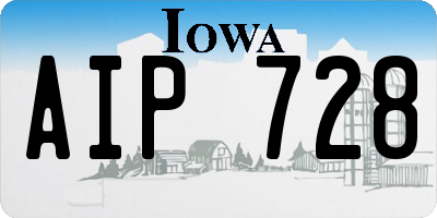 IA license plate AIP728