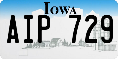IA license plate AIP729