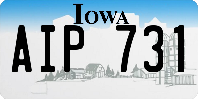 IA license plate AIP731
