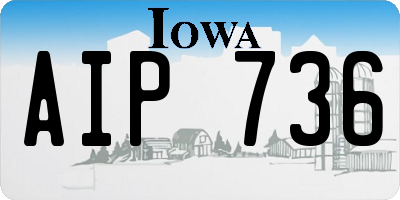 IA license plate AIP736