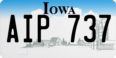 IA license plate AIP737