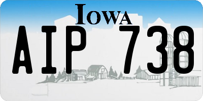 IA license plate AIP738