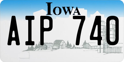 IA license plate AIP740