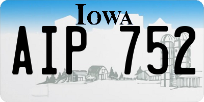 IA license plate AIP752