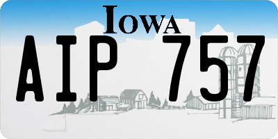 IA license plate AIP757