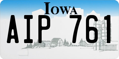 IA license plate AIP761