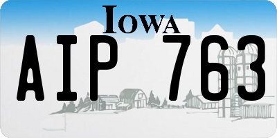 IA license plate AIP763