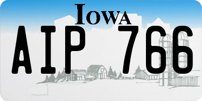 IA license plate AIP766