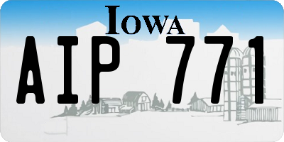 IA license plate AIP771