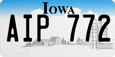 IA license plate AIP772