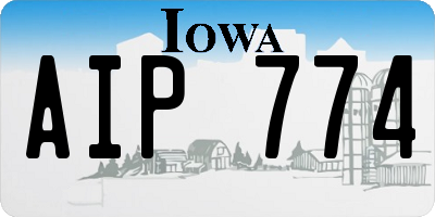 IA license plate AIP774
