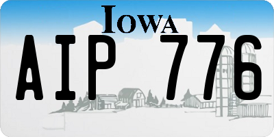 IA license plate AIP776