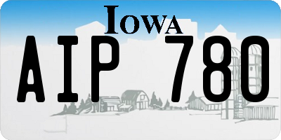 IA license plate AIP780