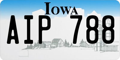 IA license plate AIP788