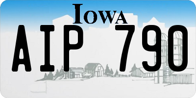 IA license plate AIP790