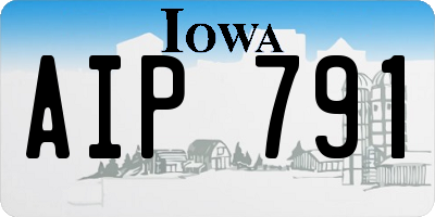 IA license plate AIP791