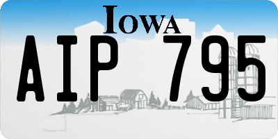 IA license plate AIP795