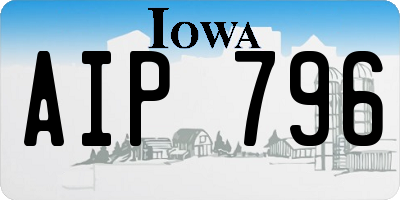IA license plate AIP796