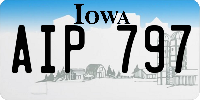 IA license plate AIP797