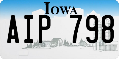 IA license plate AIP798