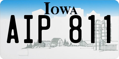 IA license plate AIP811