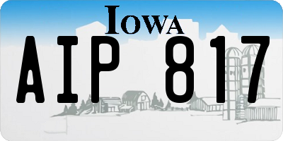 IA license plate AIP817