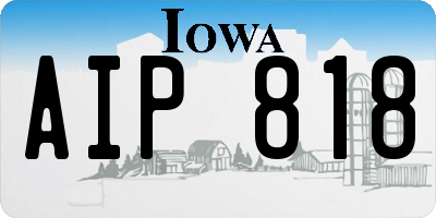 IA license plate AIP818