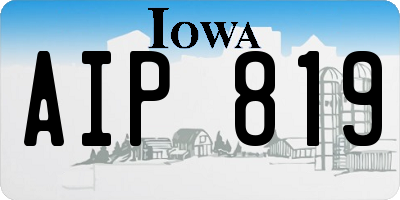 IA license plate AIP819
