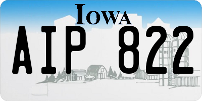 IA license plate AIP822