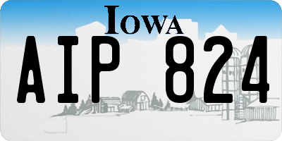 IA license plate AIP824