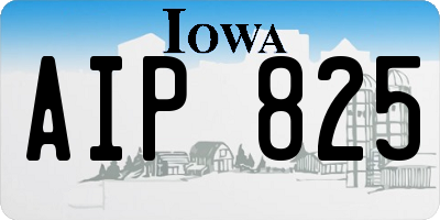 IA license plate AIP825