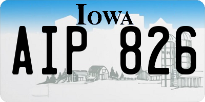 IA license plate AIP826