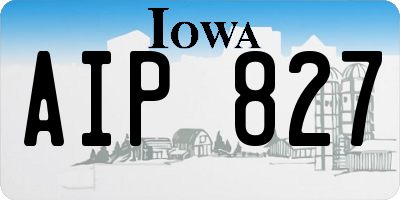 IA license plate AIP827