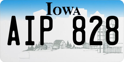 IA license plate AIP828