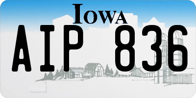 IA license plate AIP836