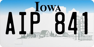 IA license plate AIP841