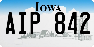 IA license plate AIP842