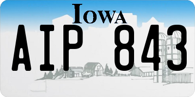 IA license plate AIP843