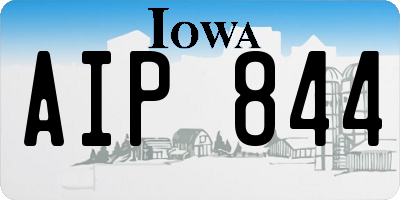 IA license plate AIP844