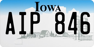 IA license plate AIP846