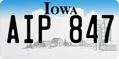 IA license plate AIP847