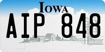 IA license plate AIP848