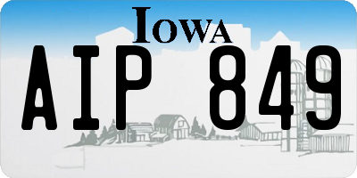 IA license plate AIP849