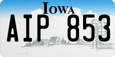 IA license plate AIP853