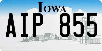 IA license plate AIP855