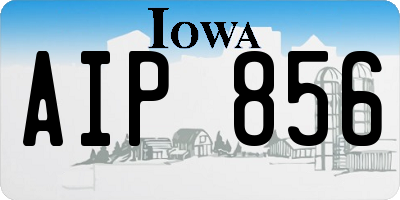 IA license plate AIP856