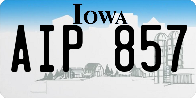 IA license plate AIP857