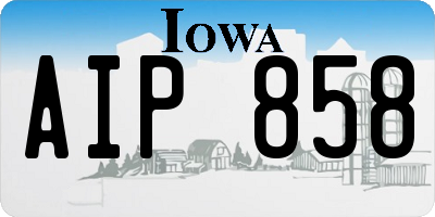 IA license plate AIP858